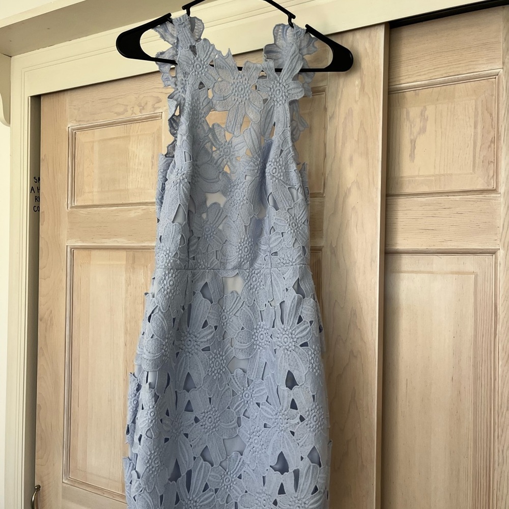 SAYLOR light blue lace dress